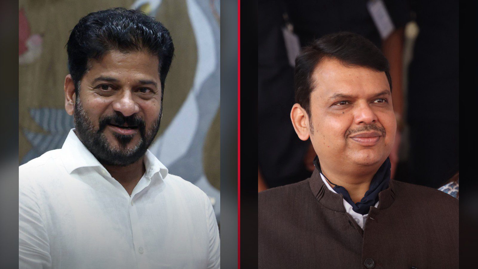 రేవంత్ రెడ్డి, దేవేంద్ర ఫడ్నవీస్ చిత్రాలు పక్కపక్కన