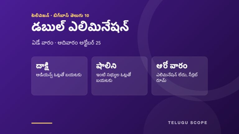బిగ్‌బాస్ తెలుగు 10 ఏడో వారం డబుల్ ఎలిమినేషన్ కార్డు