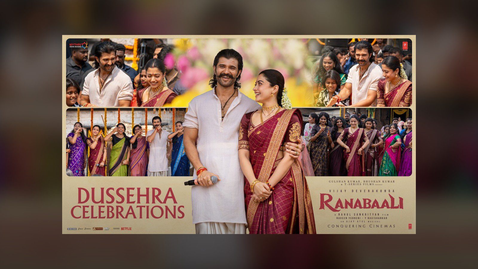 రణబలి ప్రచార పోస్టర్లో విజయ్ దేవరకొండ, రష్మిక మందన్న