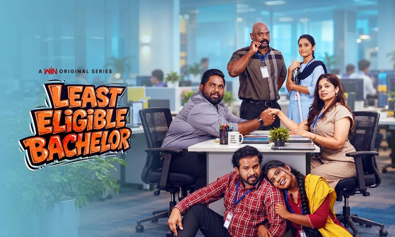 లీస్ట్ ఎలిజిబుల్ బ్యాచిలర్ సిరీస్‌లో హర్ష చెముడు, ఐశ్వర్య హోలక్కల్.