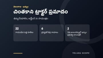 ఖమ్మం జిల్లా చింతకాని వద్ద పత్తి కూలీల ట్రాక్టర్ బోల్తా: 22 మందికి గాయాలు, ఆరుగురికి ఫ్రాక్చర్లు